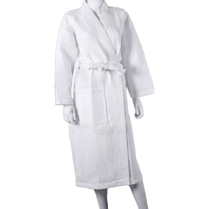 Unisex Lightweight Waffle Bathrobe, Spa Dressing Gown Kimono