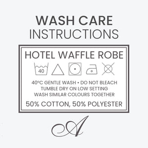 Unisex Lightweight Waffle Bathrobe, Spa Dressing Gown Kimono