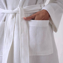 Load image into Gallery viewer, Unisex Lightweight Waffle Bathrobe, Spa Dressing Gown Kimono