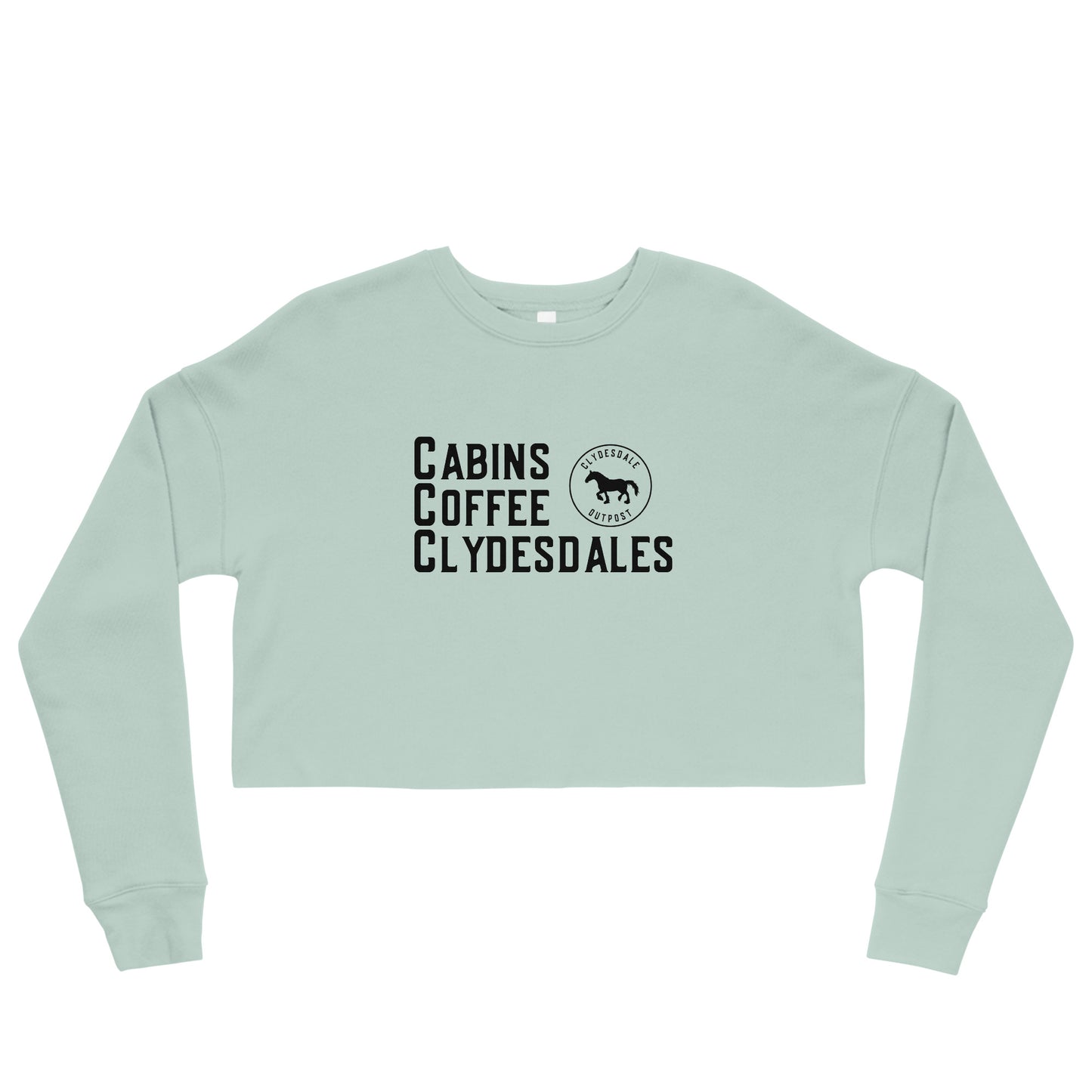 Coffee Cabins Clydesdales Crop Sweatshirt