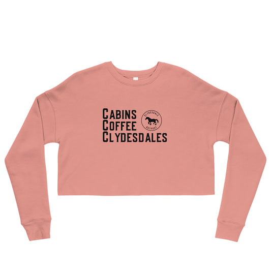 Coffee Cabins Clydesdales Crop Sweatshirt